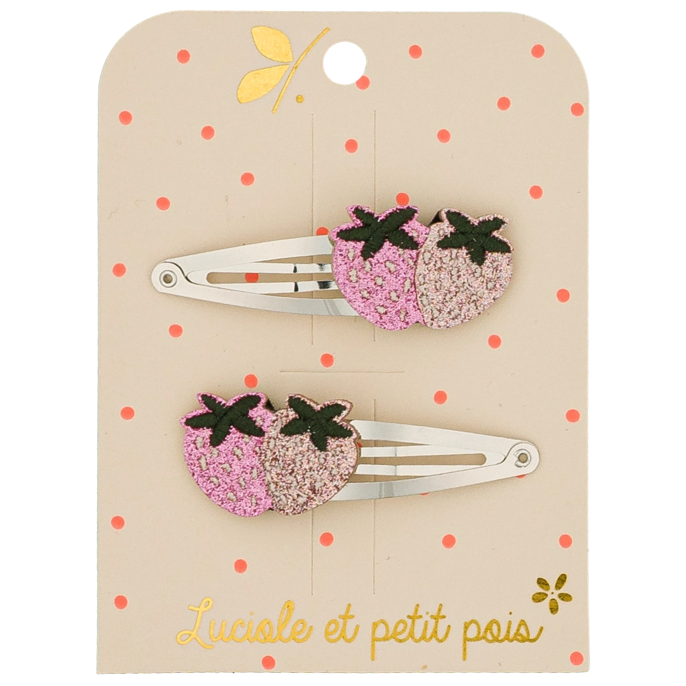 Barrettes Strawbie les fraises - Luciole et Petit Pois