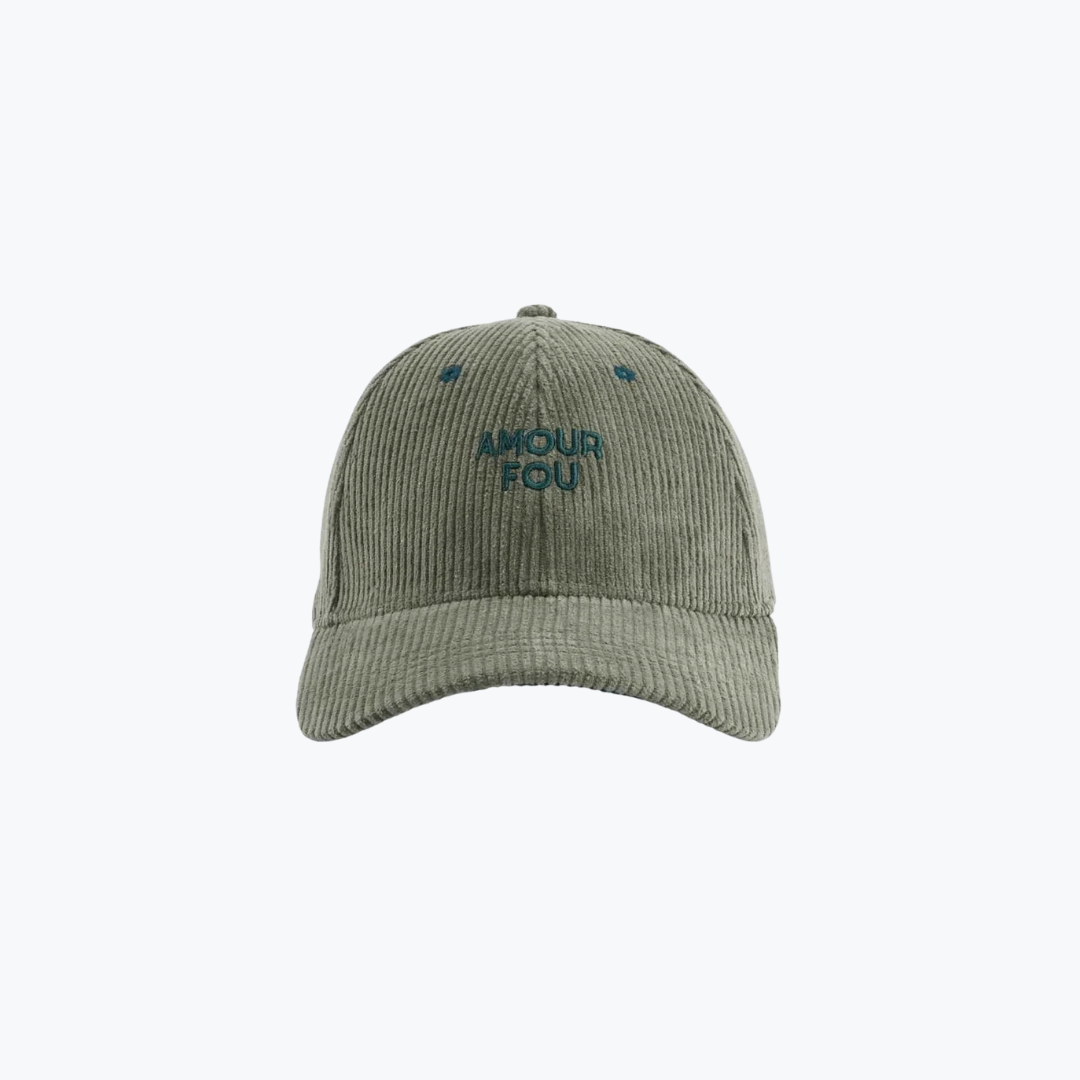 Casquette Velours Amour Fou - Vert - Chamaye