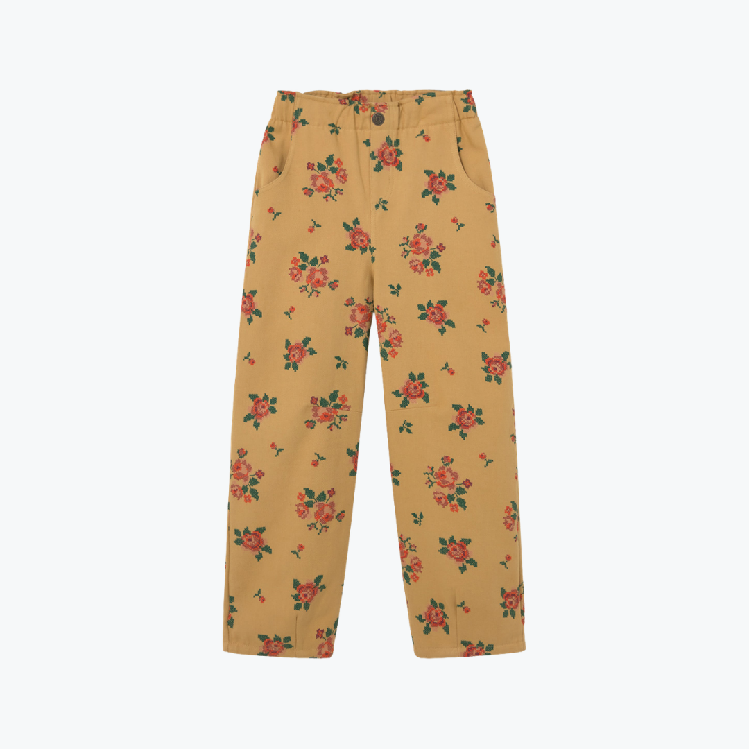 Pantalon fleurs Biscuit Atena - Cozmo