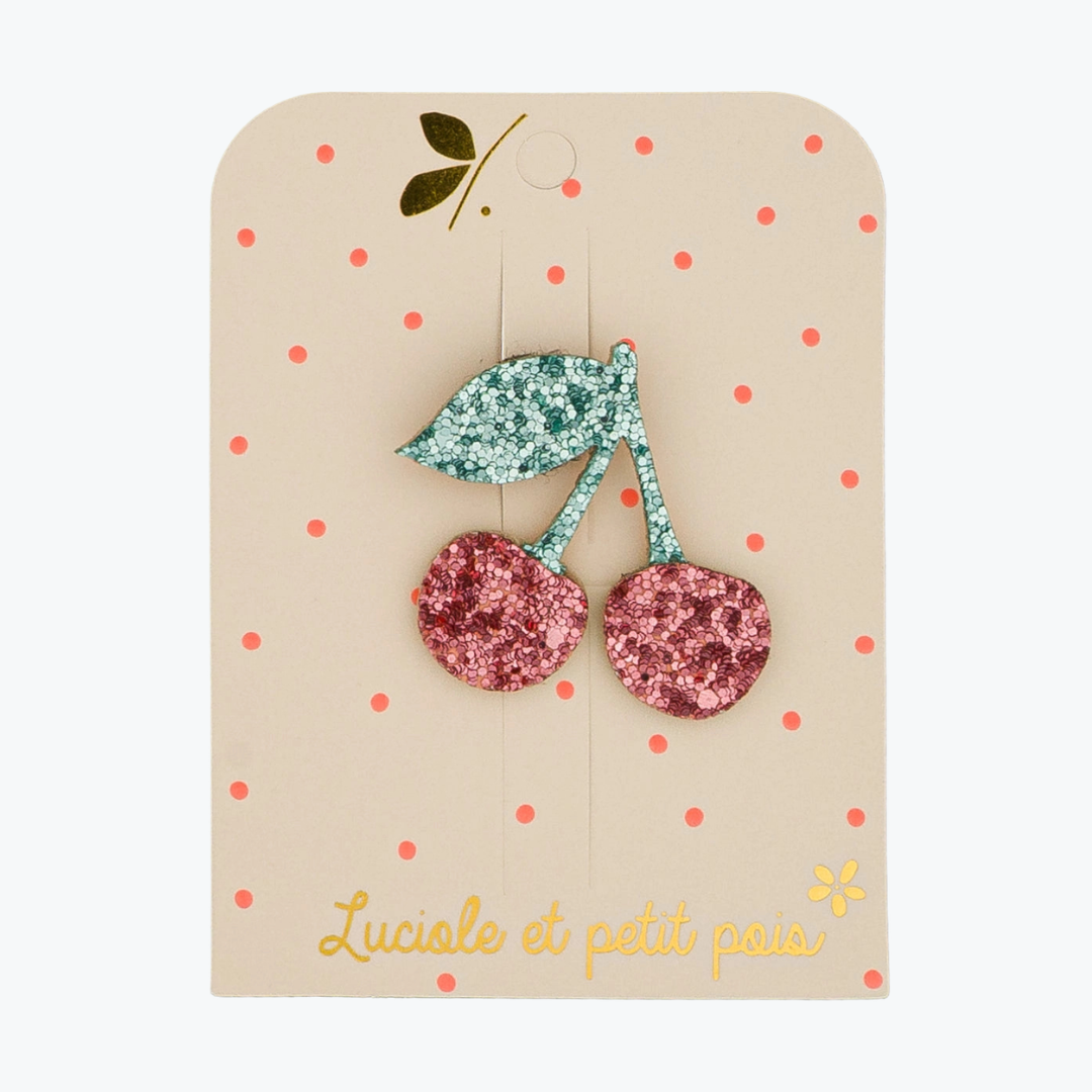 Broche Cerise - Luciole et Petit Pois