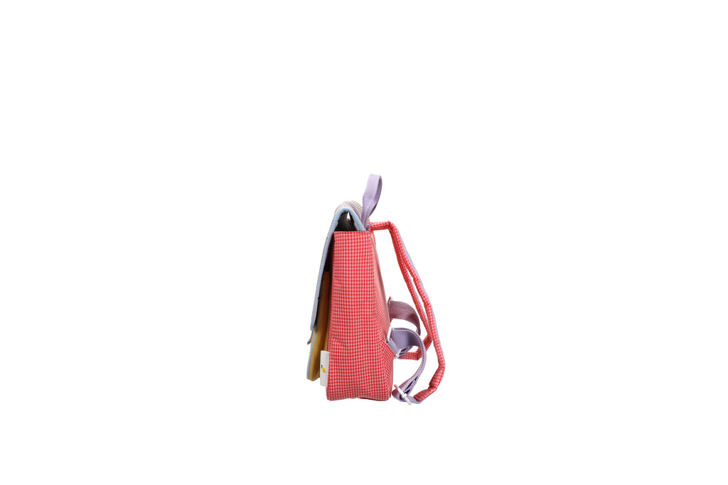 Cartable Gingham flower et rose - Sticky Lemon