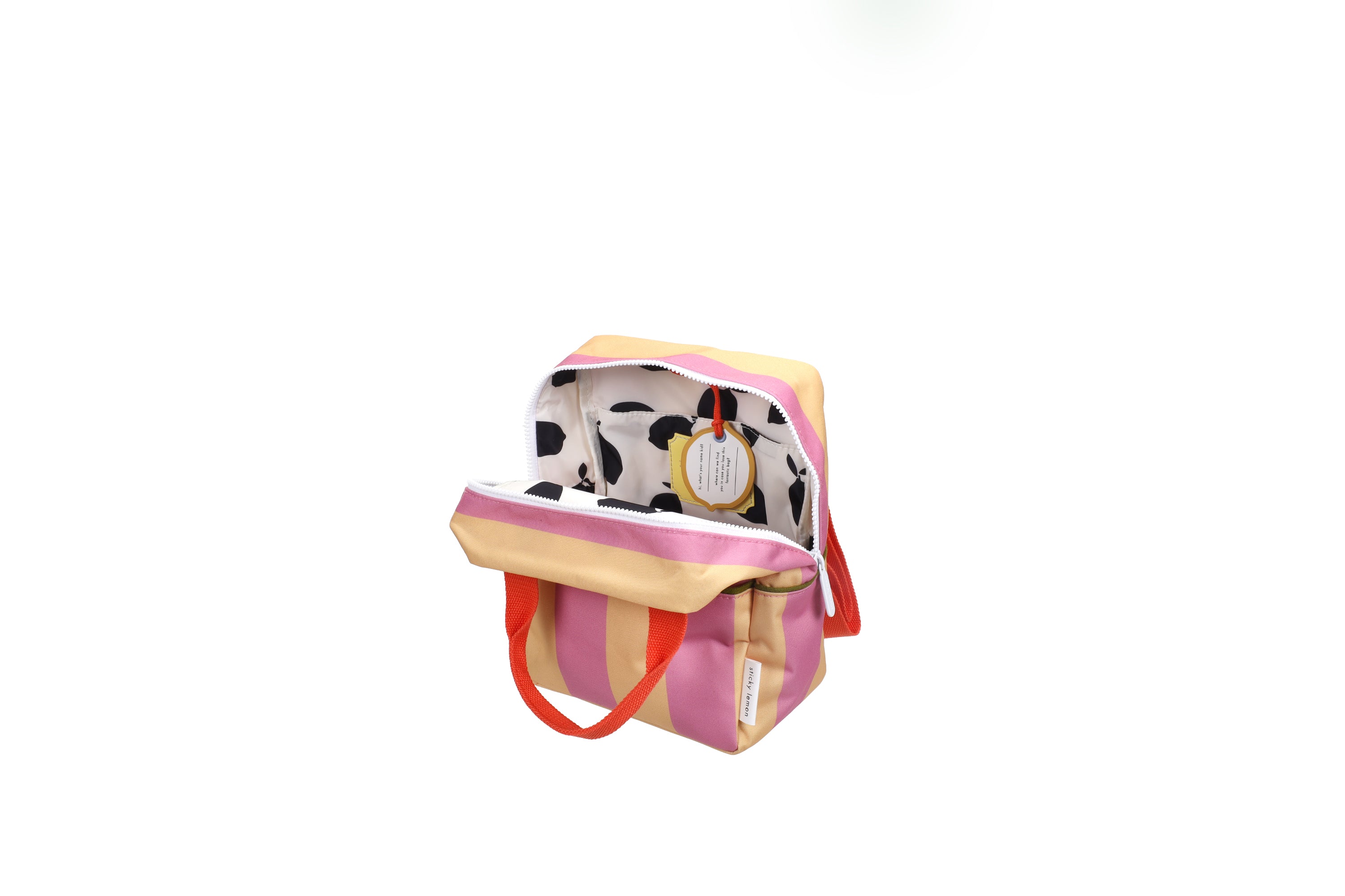 Sac à dos petit rayures Rosebay pink et apple juice - Sticky Lemon