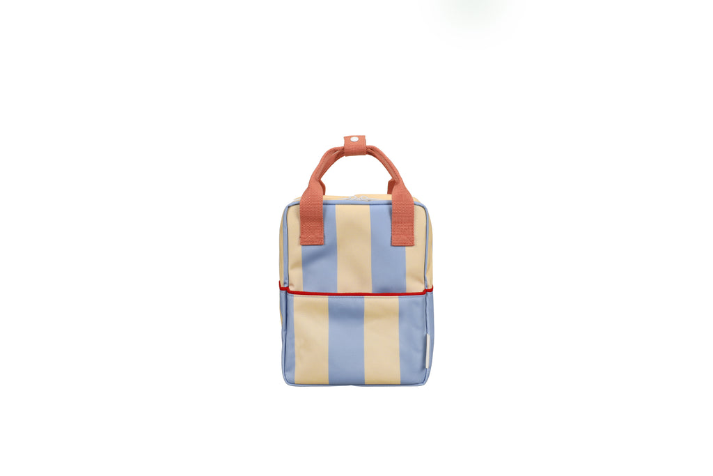 Sac à dos petit rayures Cloud blue et Twiggy beige - Sticky Lemon