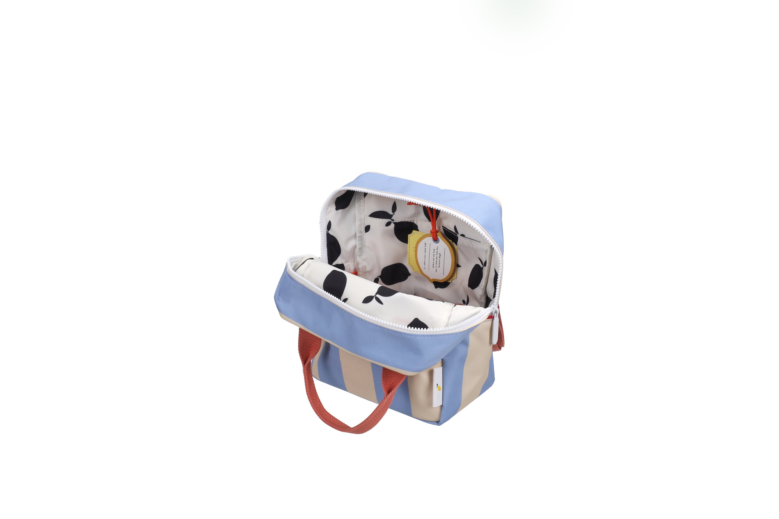 Sac à dos petit rayures Cloud blue et Twiggy beige - Sticky Lemon