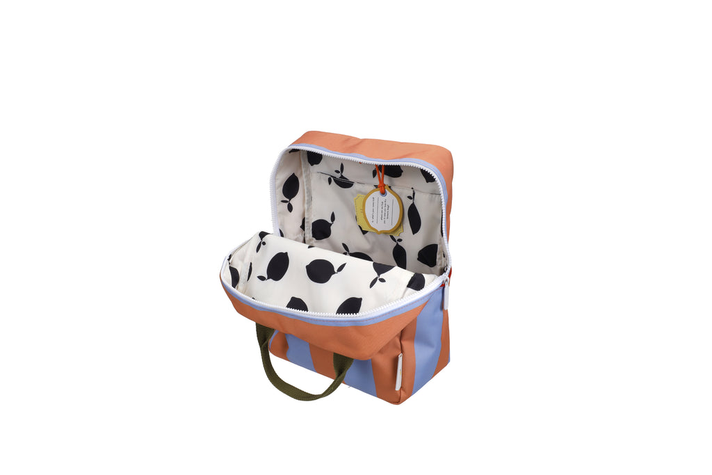 Sac à dos moyen rayures Cloud blue et Maple whirl - Sticky Lemon