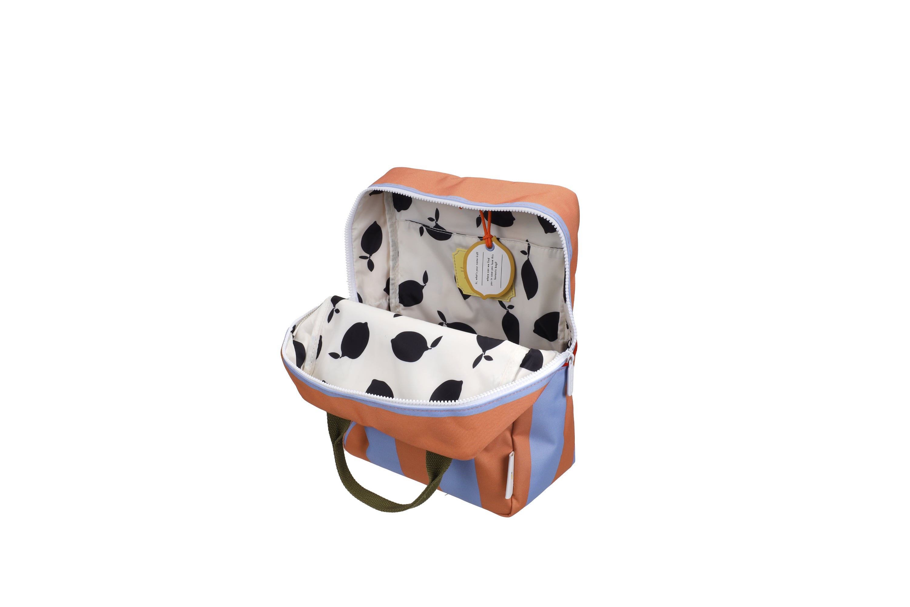 Sac à dos moyen rayures Cloud blue et Maple whirl - Sticky Lemon