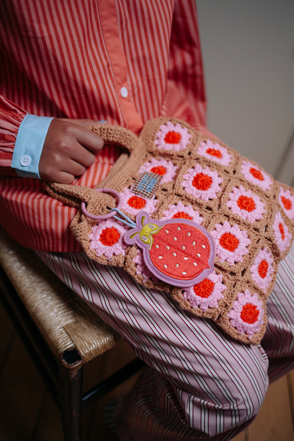 Sac crochet Flower campfire orange - Sticky Lemon