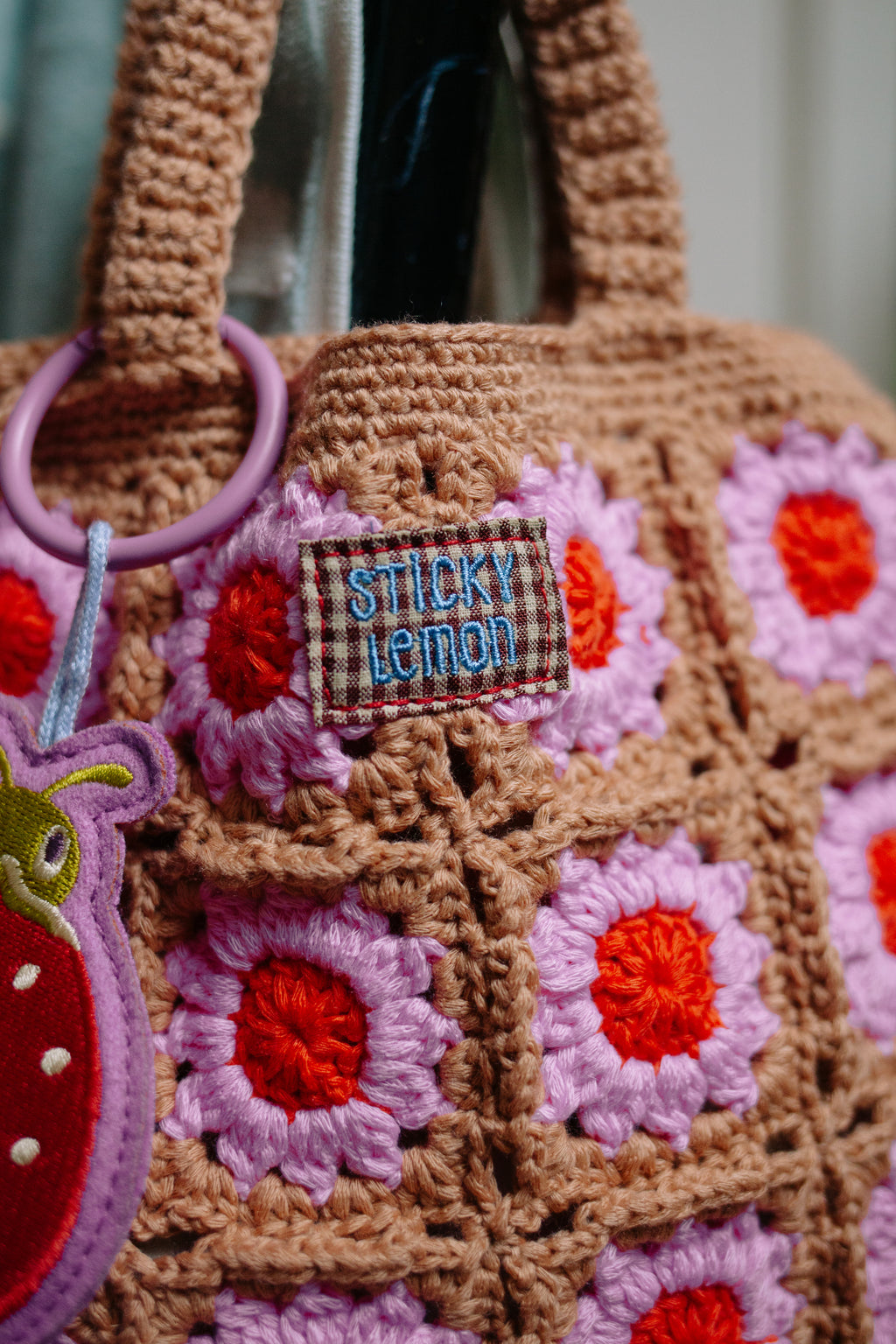 Sac crochet Flower campfire orange - Sticky Lemon