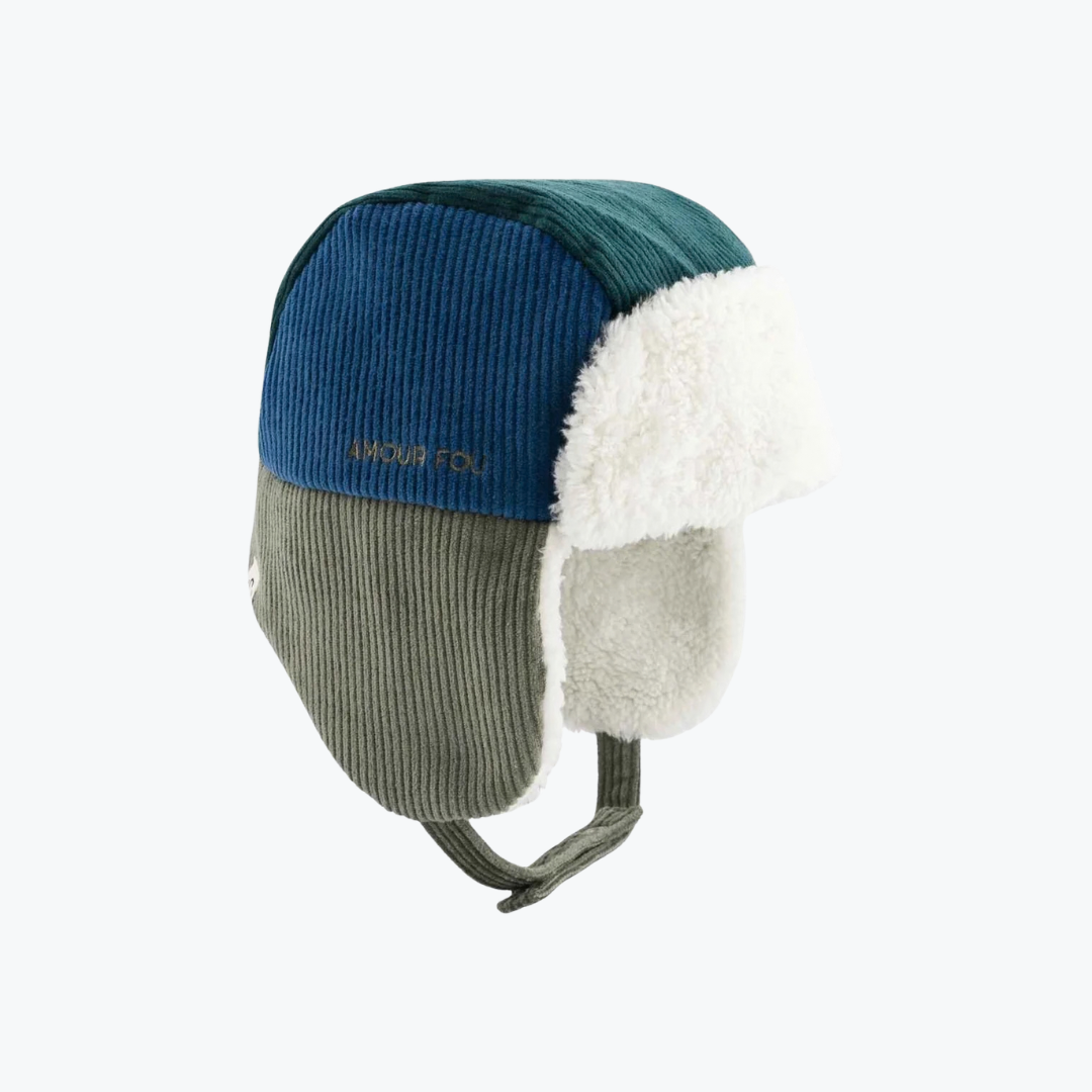Chapka Tricolore Velours Amour Fou - Vert - Chamaye