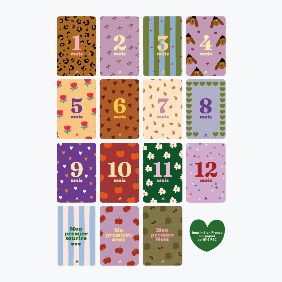 Cartes étapes - Mes 12 premiers mois - Ma Petite Vie
