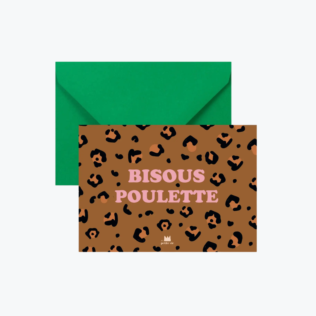Carte Bisous poulette - Ma Petite Vie