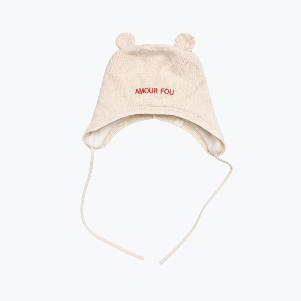 Bonnet bébé Amour Fou - Beige - Chamaye
