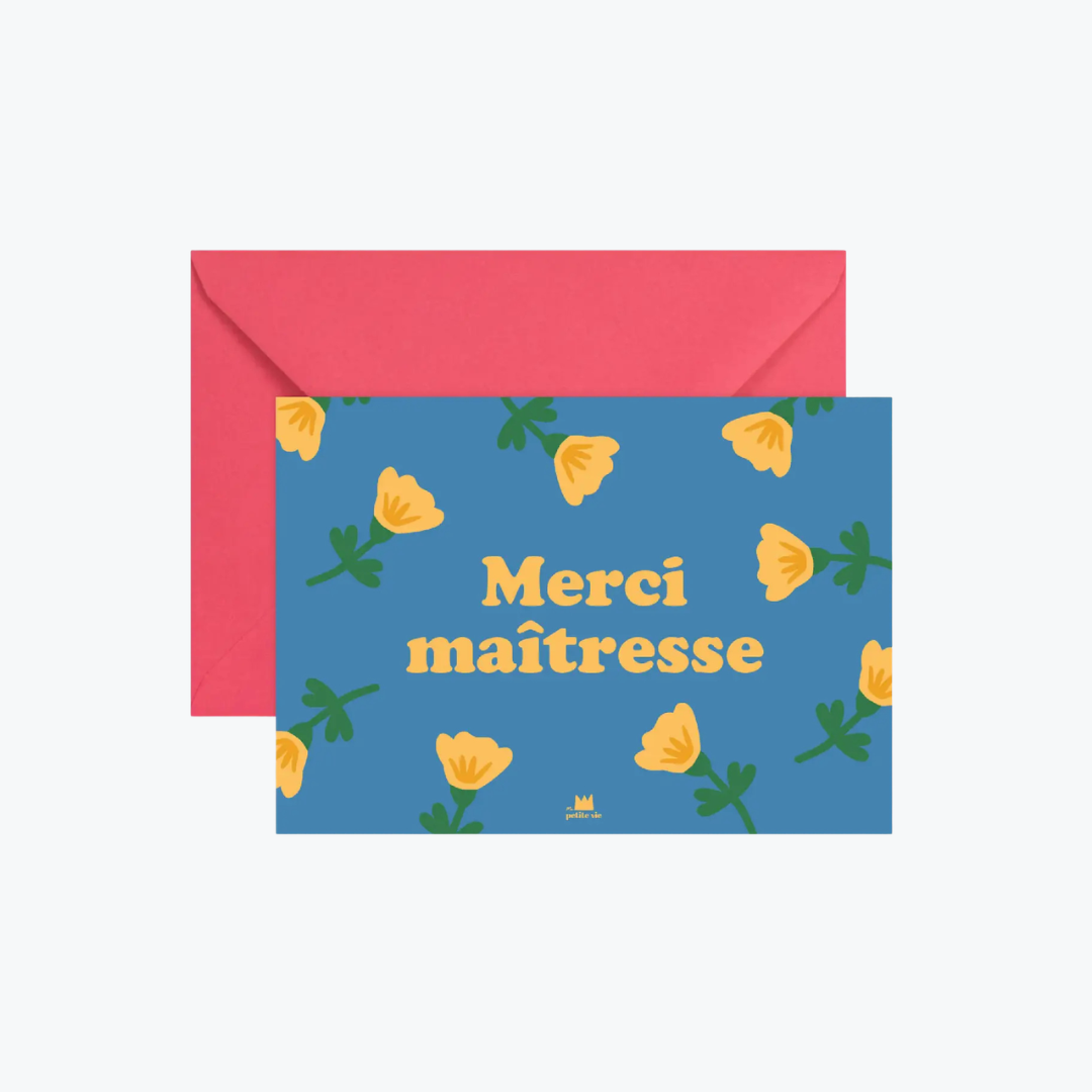 Carte Merci Maitresse - Ma Petite Vie