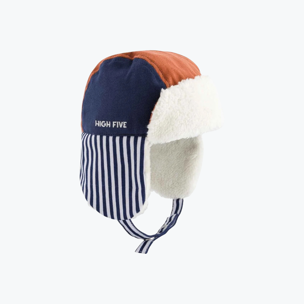 Chapka Rayée High Five - Bleu Marine - Chamaye