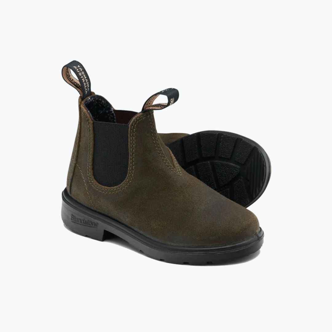 Boots Chelsea - Suede Olive - Blundstone