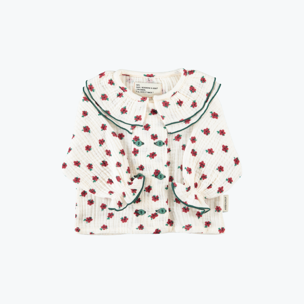 Blouse à double col fleurs - Piupiuchick