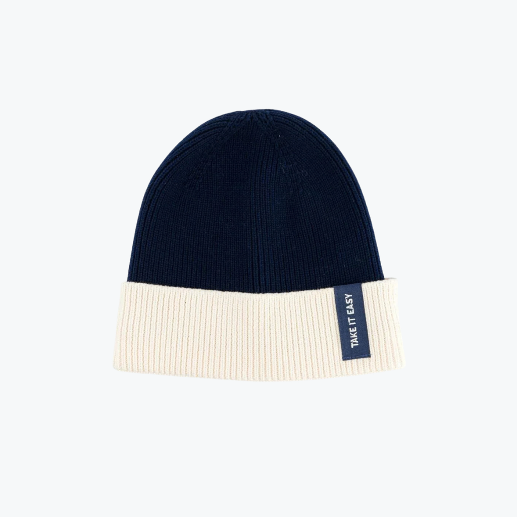 Bonnet Bicolore Take it Easy - Bleu - Chamaye
