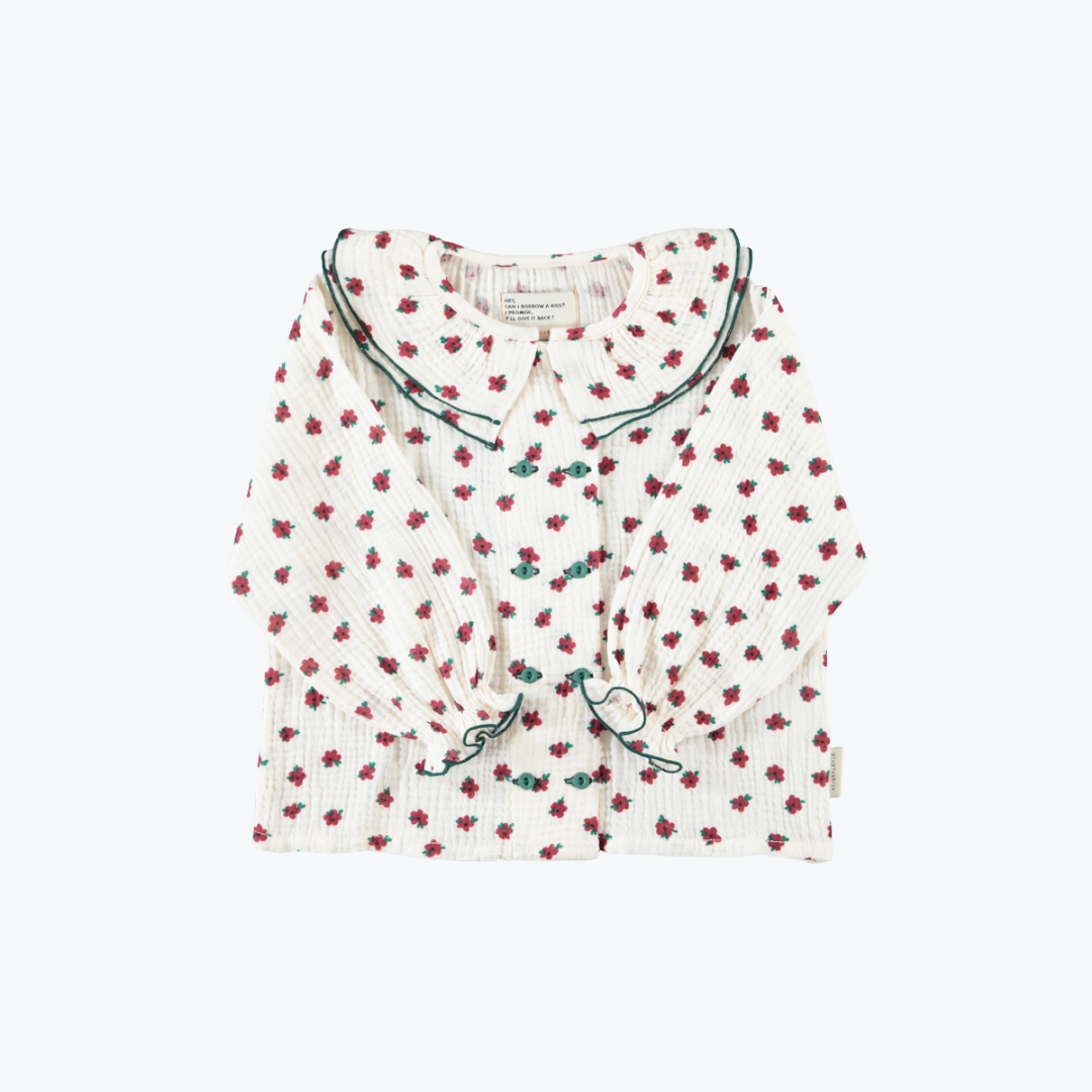 Blouse à double col fleurs - Piupiuchick