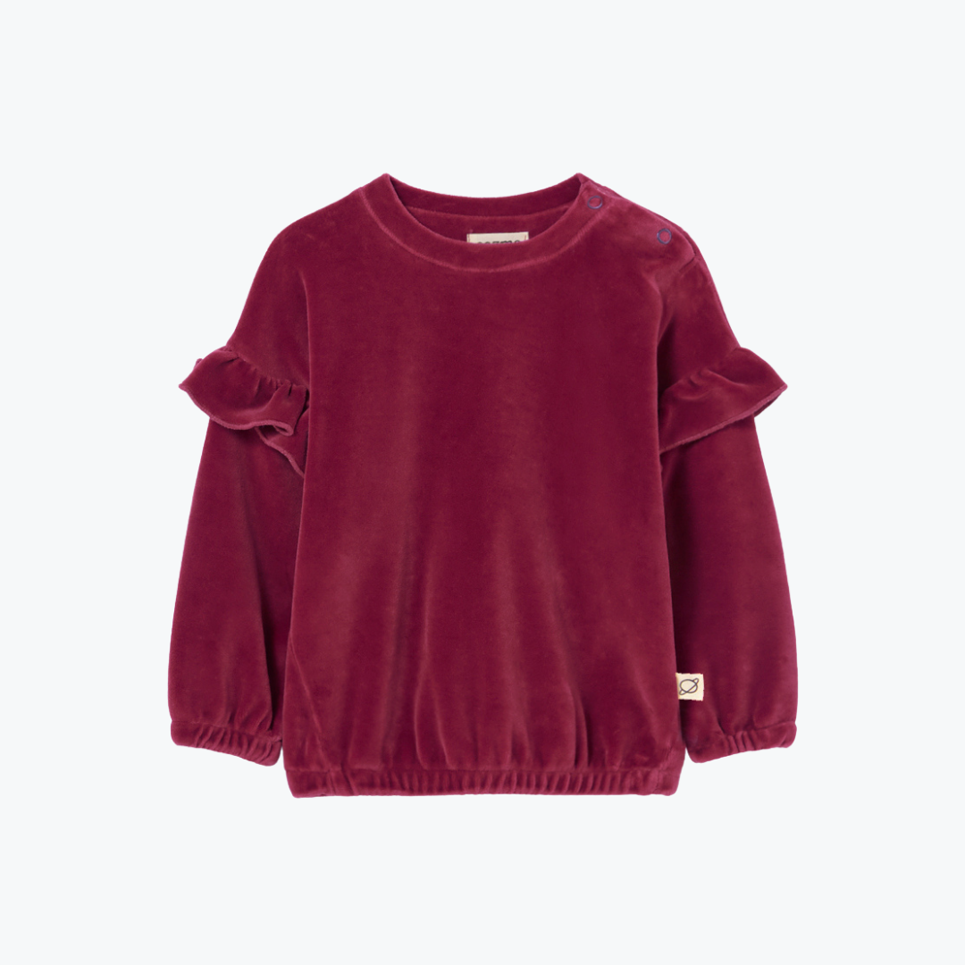 Sweat velours Prune Heidi - Cozmo