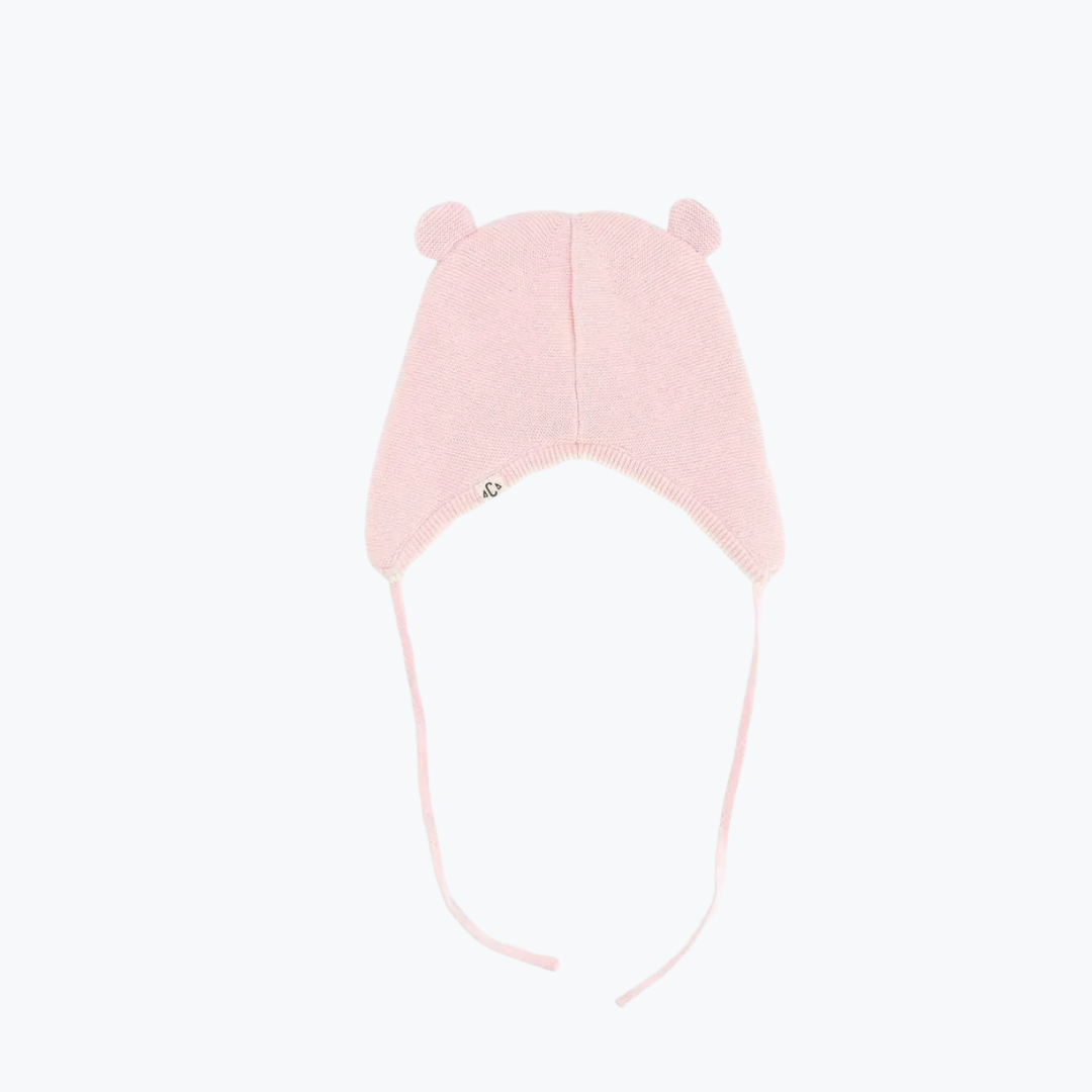 Bonnet bébé Petit Coeur - Rose - Chamaye