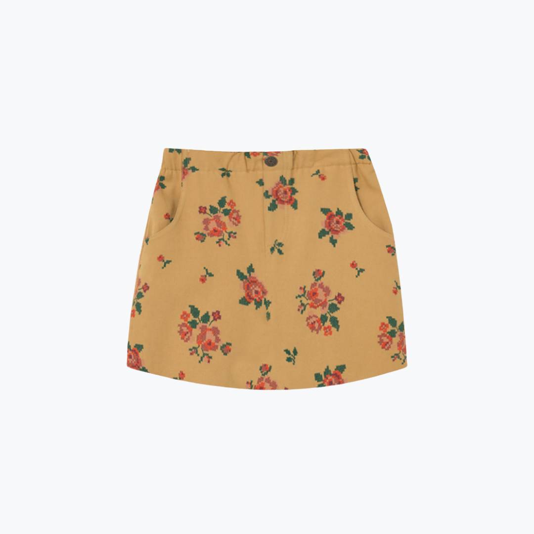 Jupe fleurs biscuit Lille - Cozmo