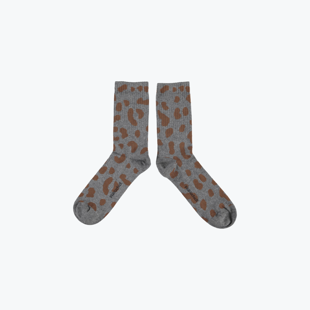 Chaussettes léopard gris- Piupiuchick
