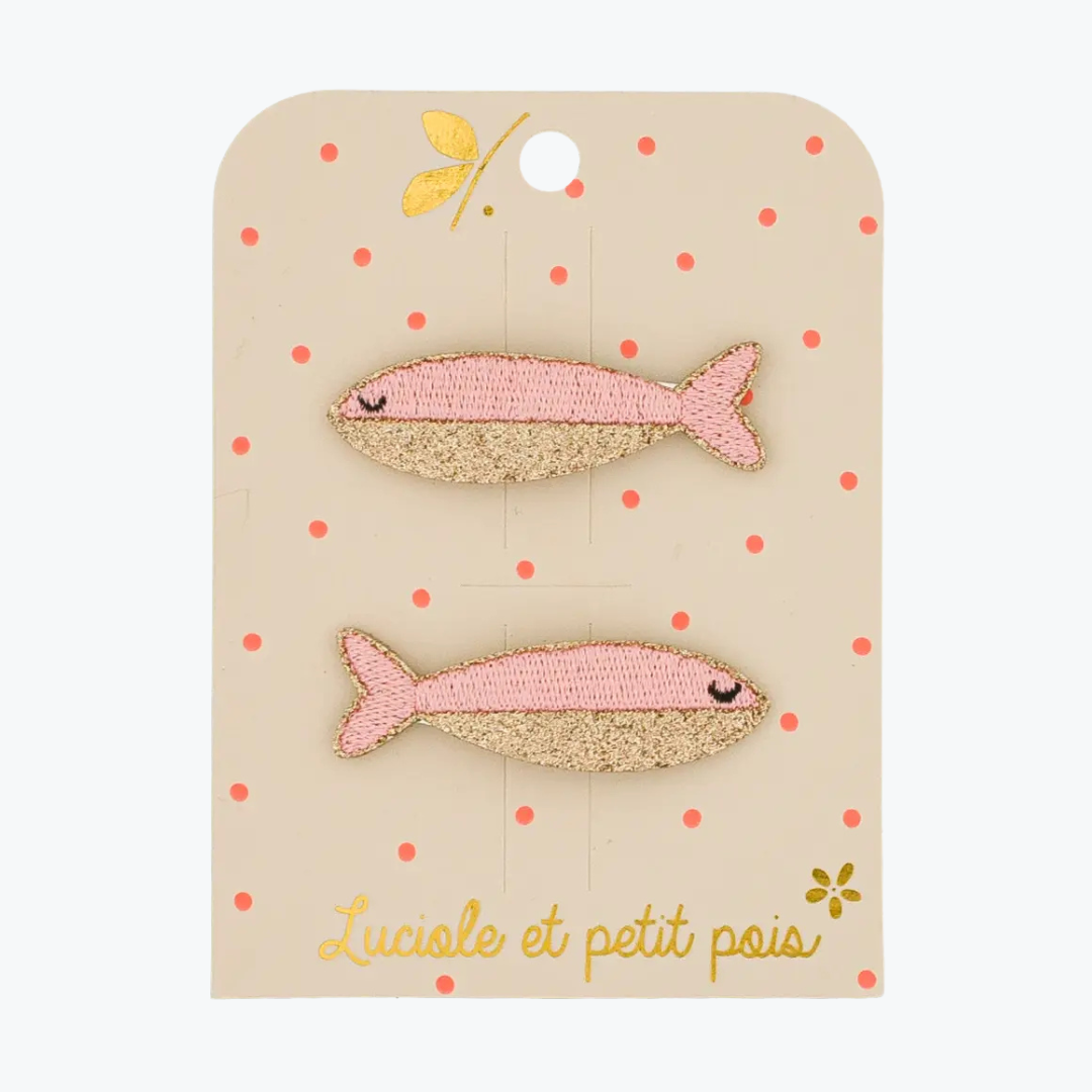 Barrettes Fishy le poisson rose - Luciole et Petit Pois