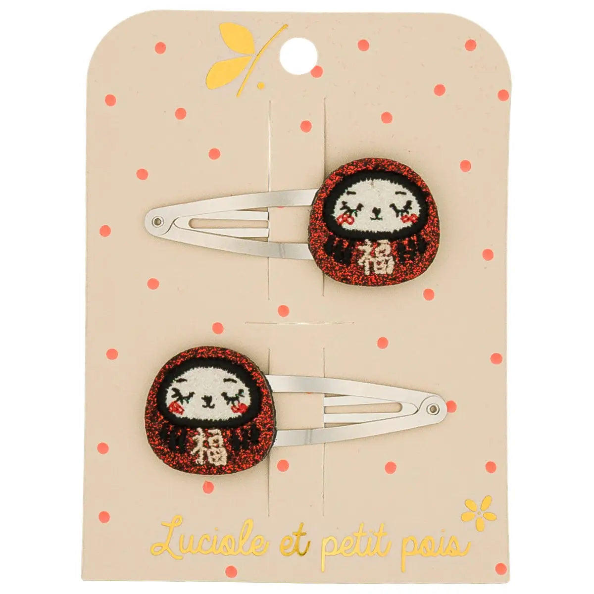 Barrette Yuka le Daruma - Luciole et Petit Pois