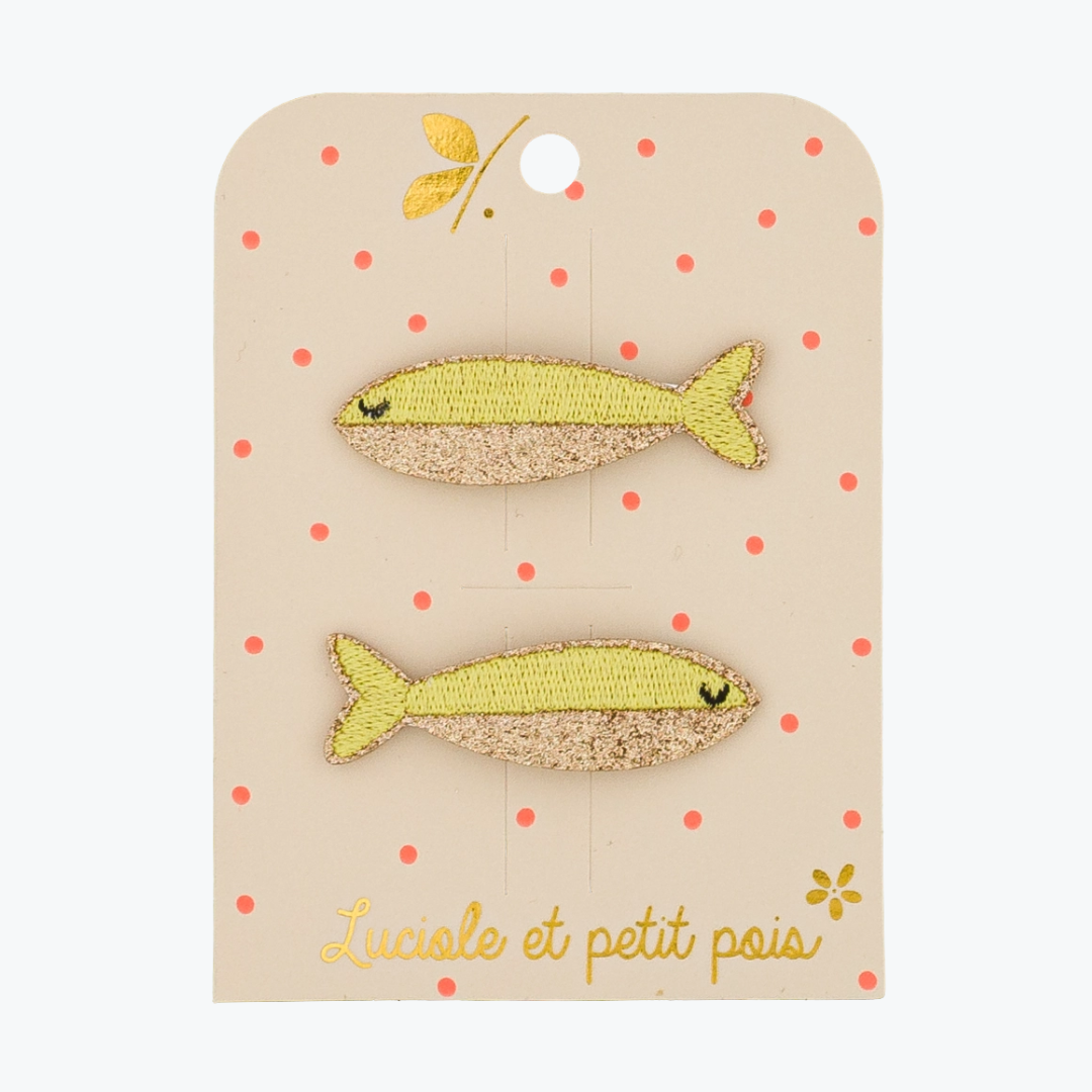 Barrettes Fishy le poisson jaune - Luciole et Petit Pois