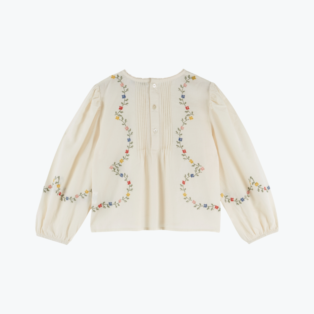 Blouse point de croix Ecru - Emile et Ida