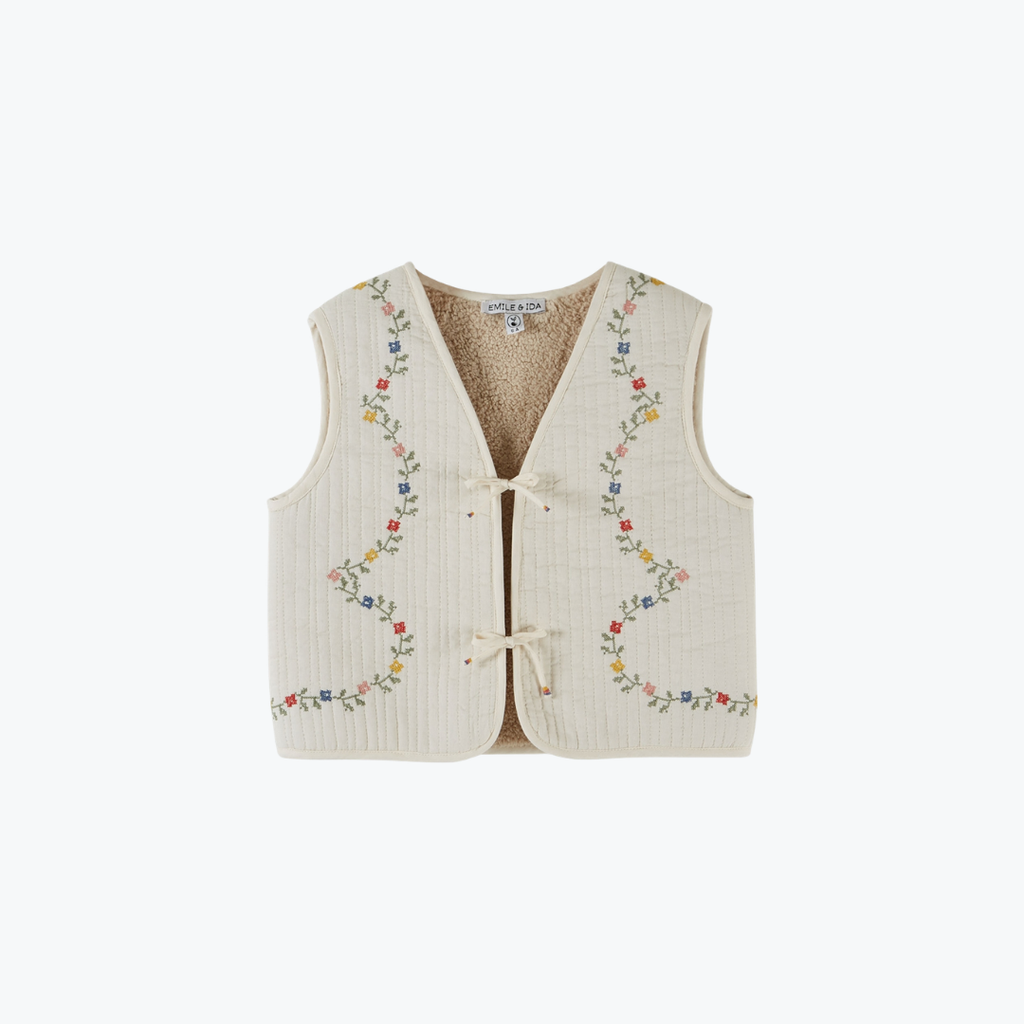Veste sans manche Ecru - Emile et Ida