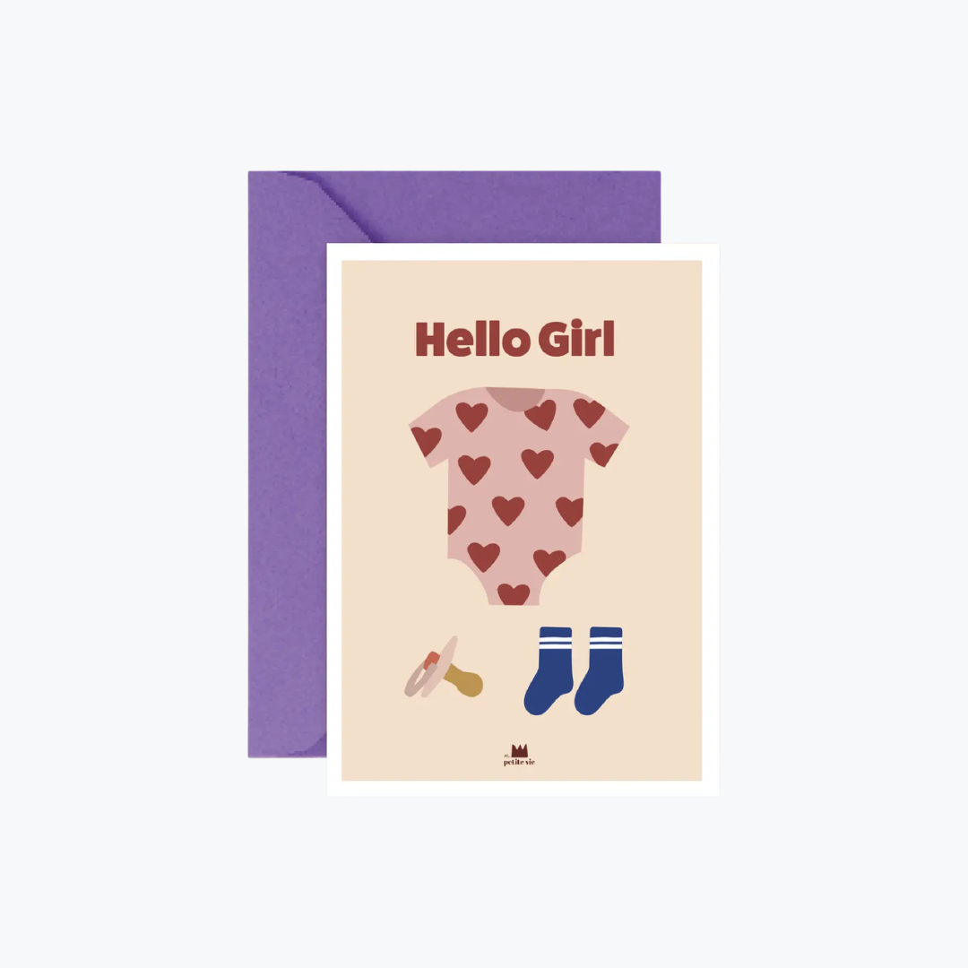 Carte Hello girl - Ma Petite Vie