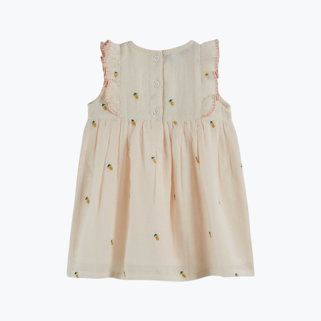 Robe brodée citron - Emile et Ida