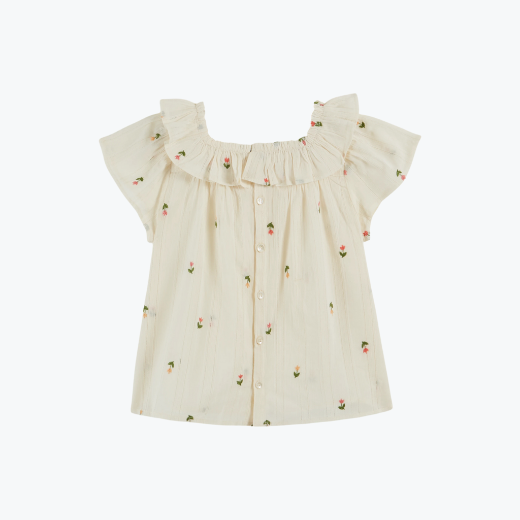 Blouse brodée fleurs - Emile et Ida