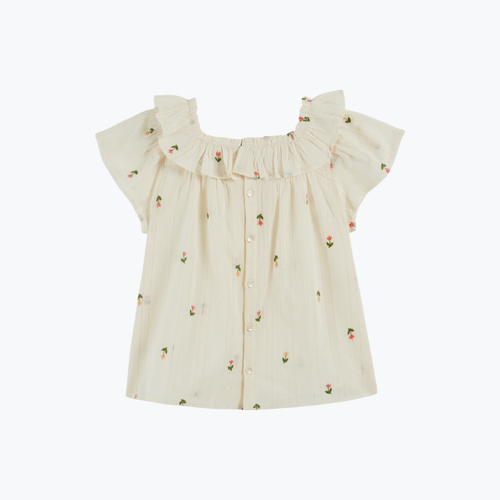 Blouse brodée fleurs - Emile et Ida