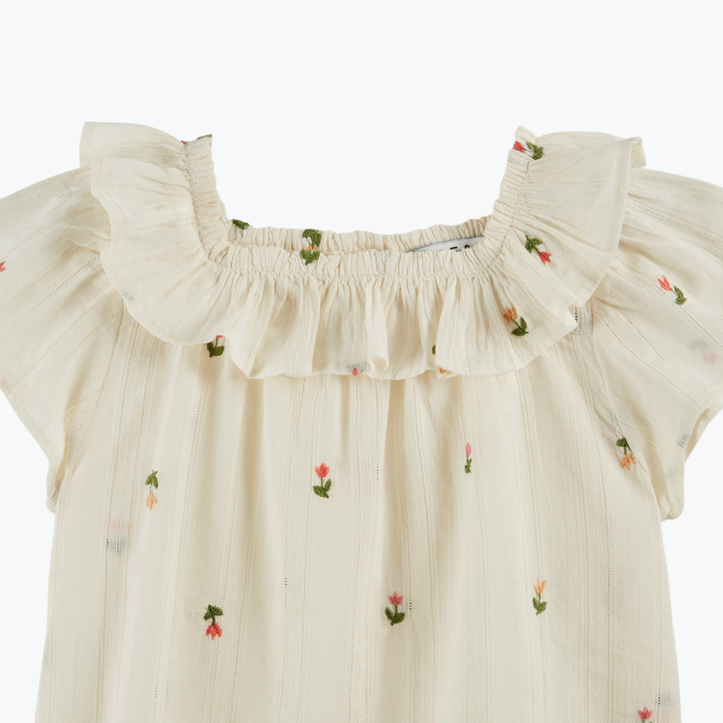 Blouse brodée fleurs - Emile et Ida