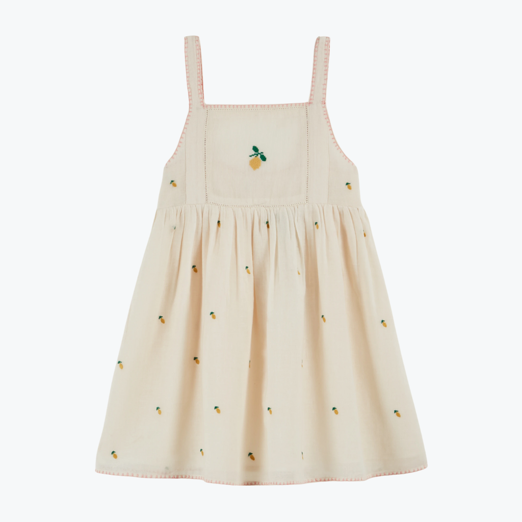 Robe brodée citron - Emile et Ida