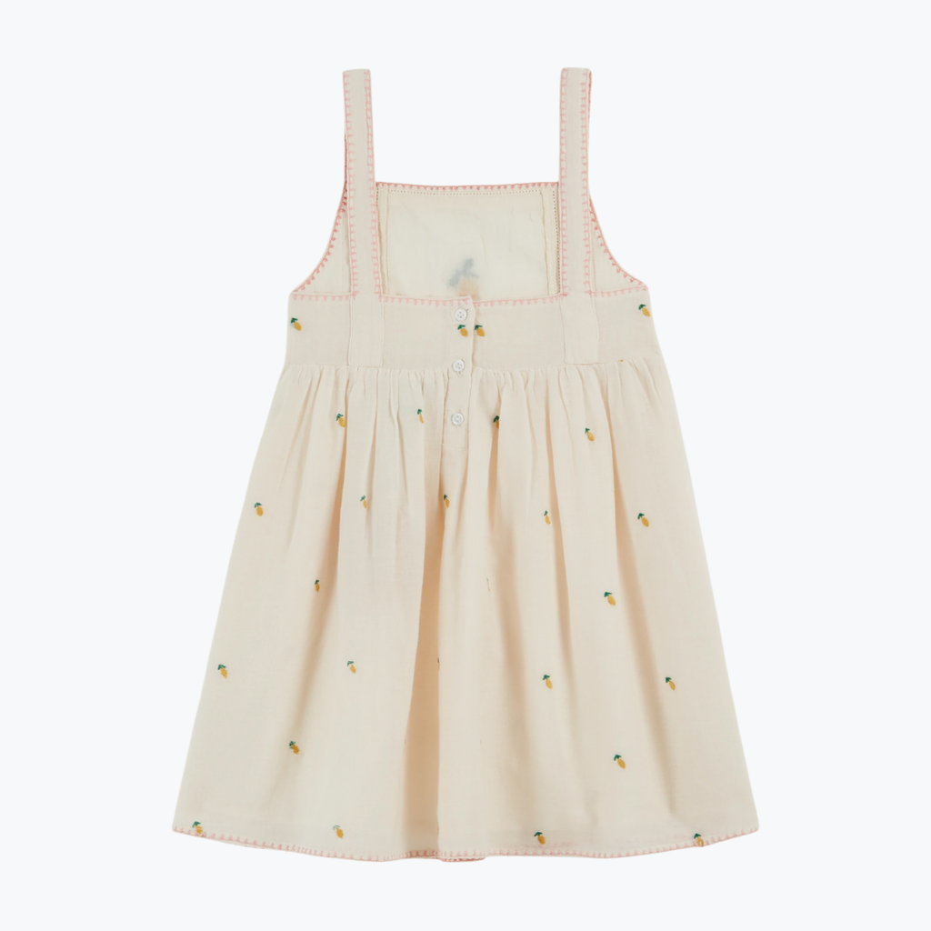 Robe brodée citron - Emile et Ida