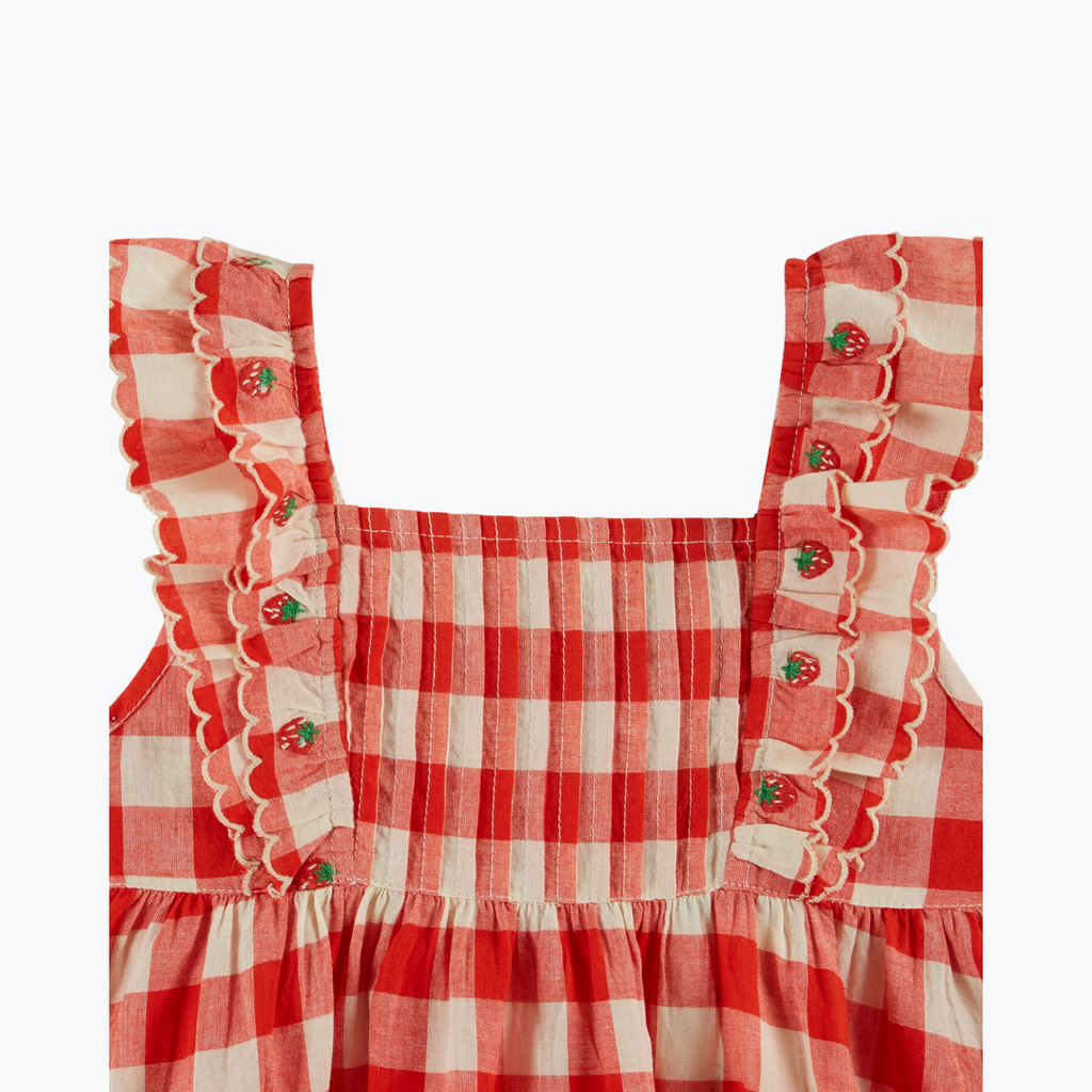 Robe brodée à carreaux - Emile et Ida