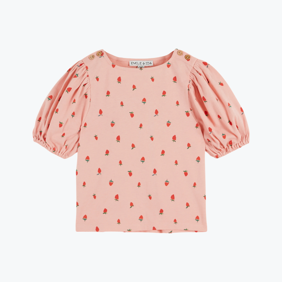 Tee-shirt éponge fraise - Emile et ida