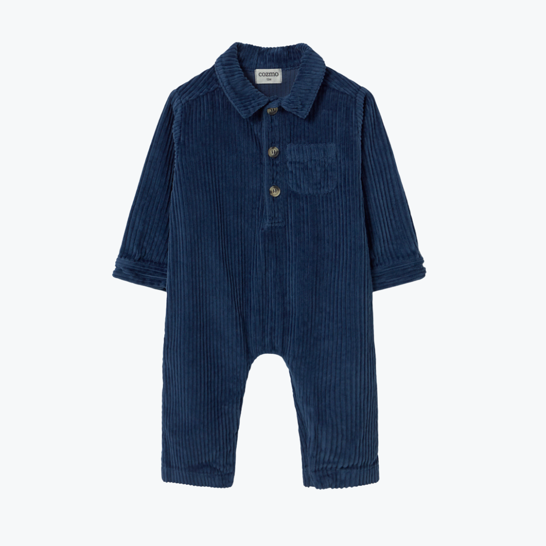 Combinaison velours marine Blai - Cozmo
