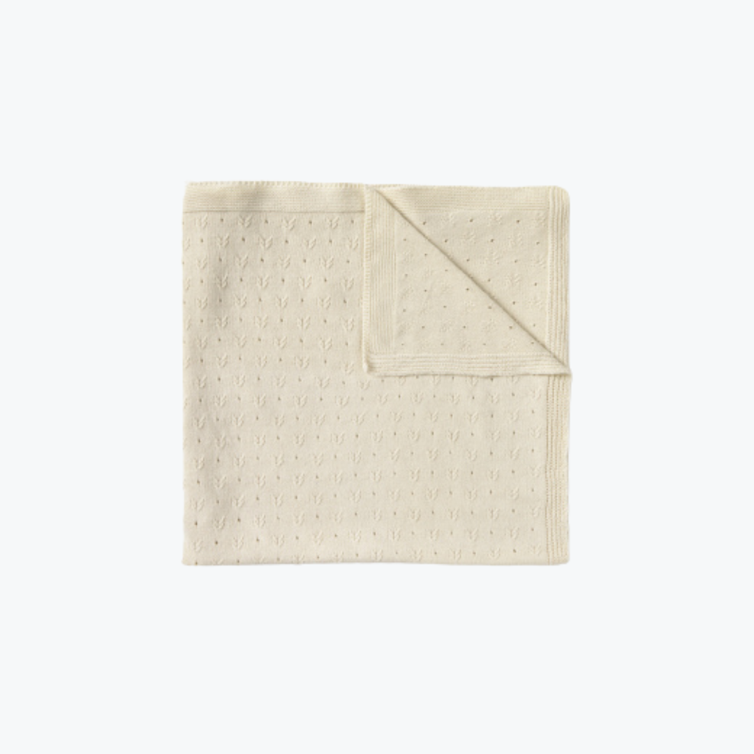 Couverture tricot ivoire - Cozmo