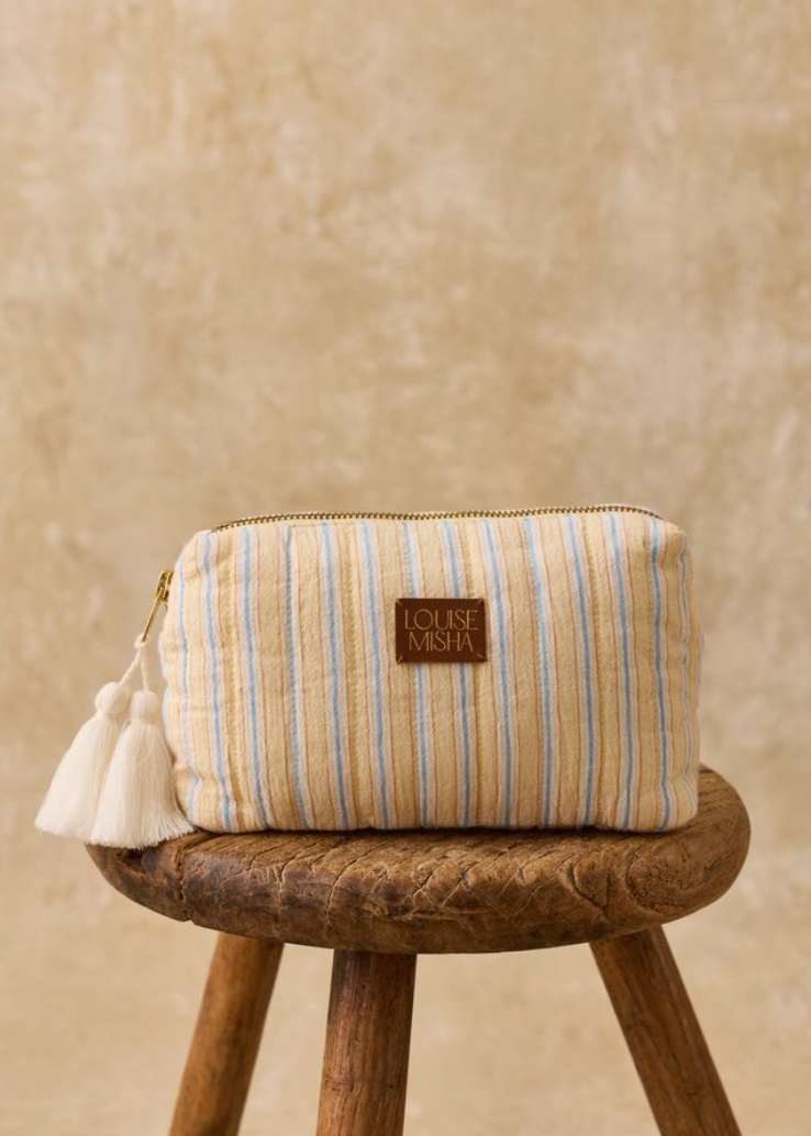 Pochette rayures jaune Teiki - Louise Misha