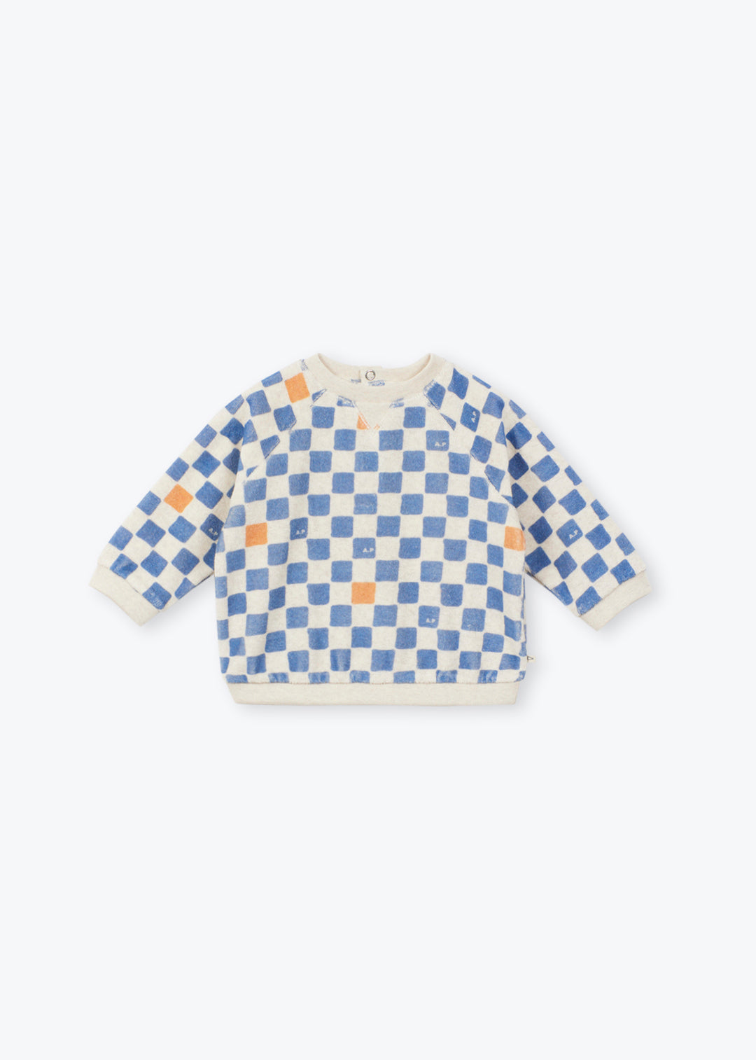 Sweat éponge damier cobalt - Arsène et les Pipelettes