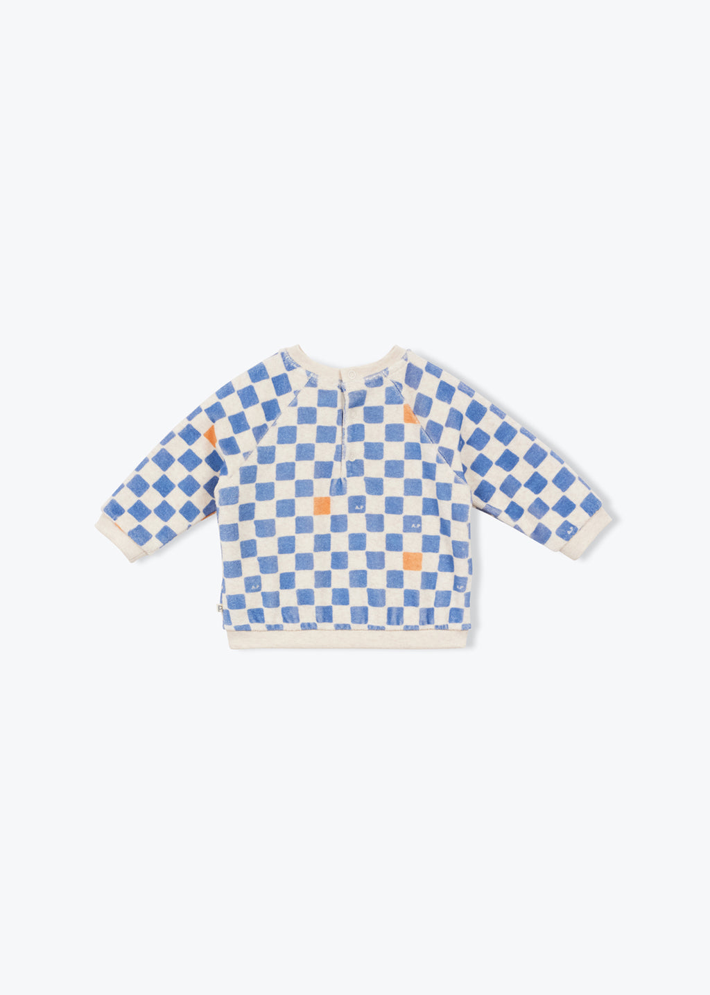 Sweat éponge damier cobalt - Arsène et les Pipelettes