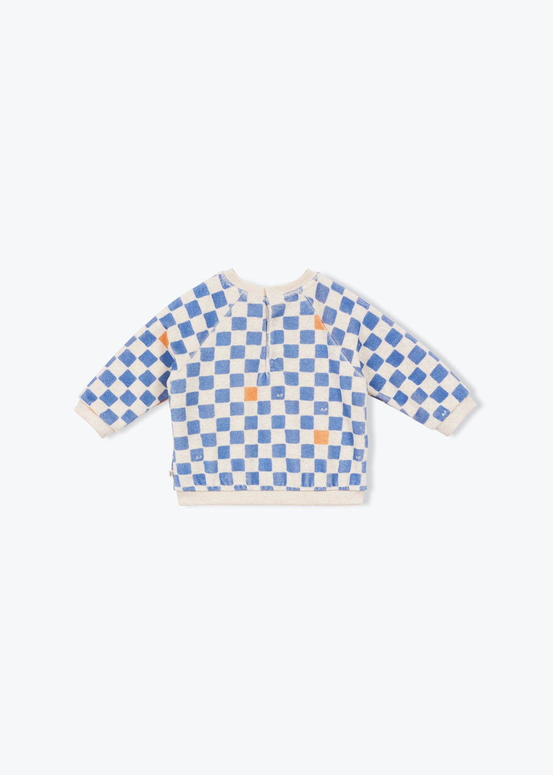 Sweat éponge damier cobalt - Arsène et les Pipelettes