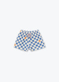 Short éponge damier cobalt - Arsène et les Pipelettes