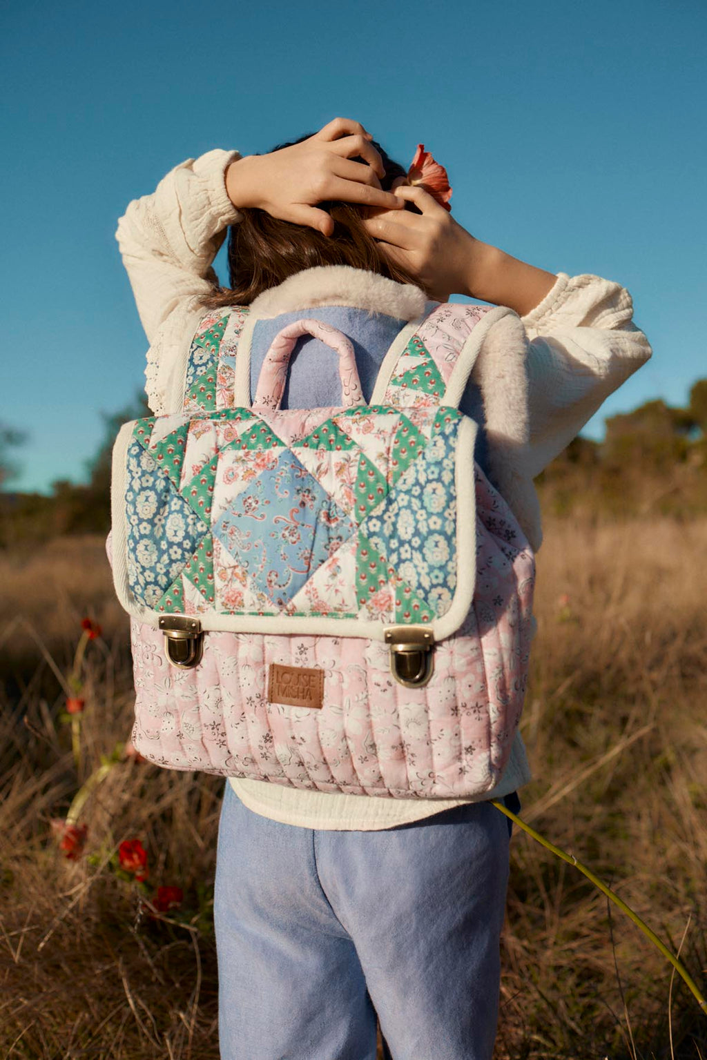Cartable Tiya Navy Snowfall Patch - Louise Misha