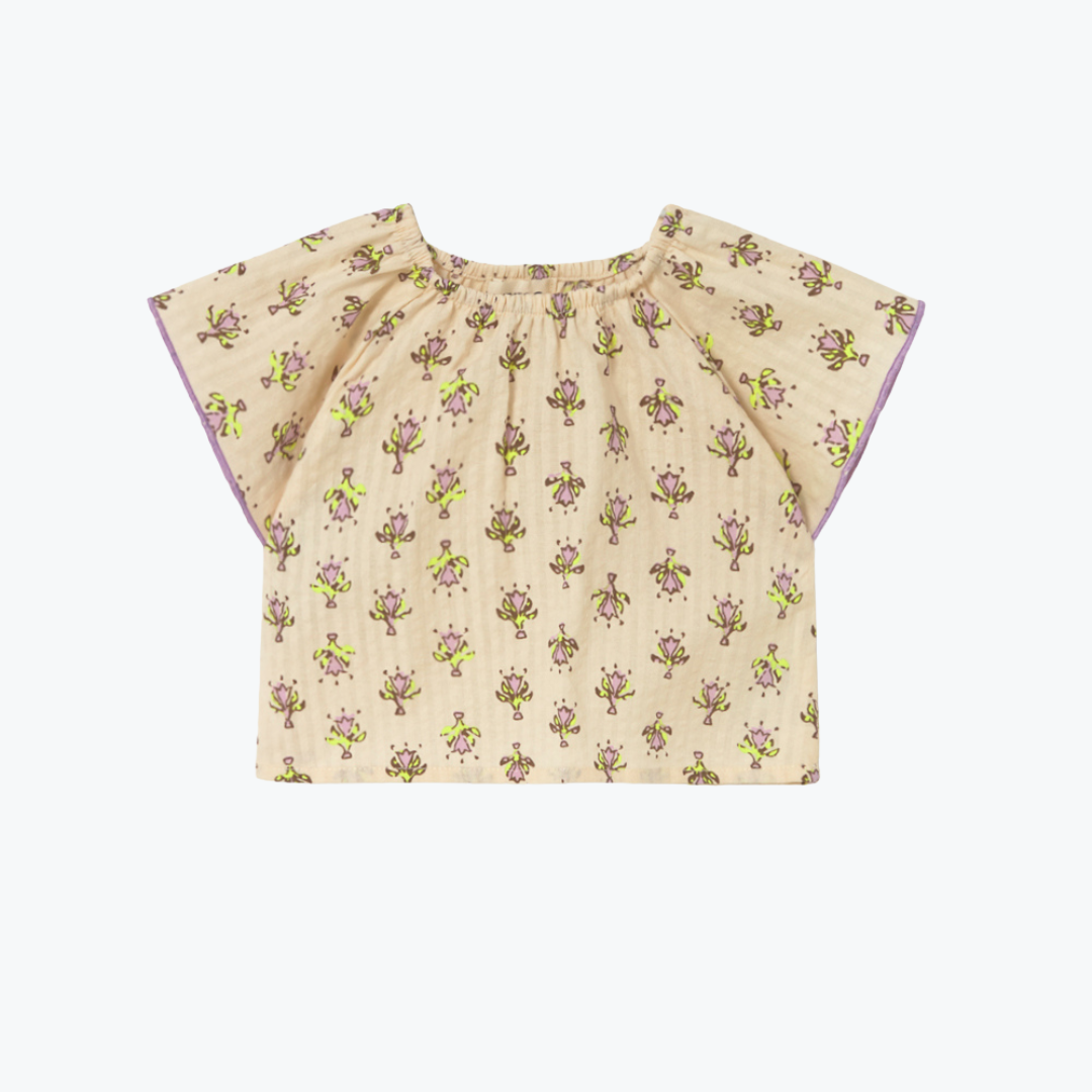 Blouse à fleurs lavande - Cozmo