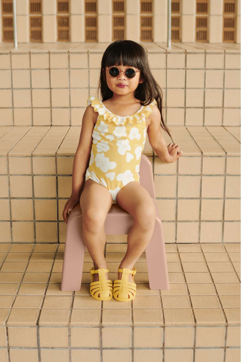 Maillot de bain à fleurs jaune Kallie - Liewood